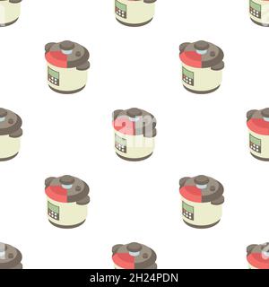 Multi cooker pattern seamless background texture repeat wallpaper geometric vector Stock Vector
