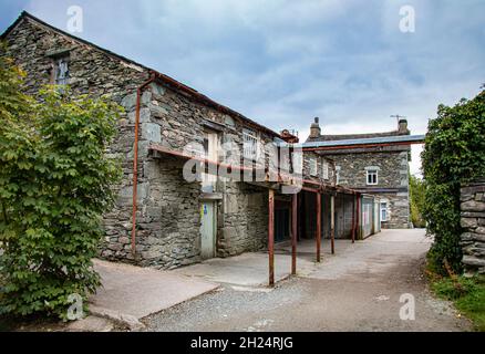 The Old Wood Mill, disused, at Skelwith Bridge, Lake District National Park, Cumbria, England, UK Stock Photo