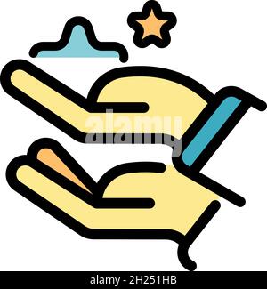 Keep store icon. Outline keep store vector icon color flat isolated Stock Vector