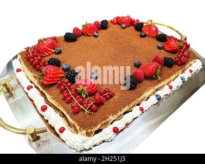 Tiramisu dessert , cake fuit , Italian recipe Stock Photo