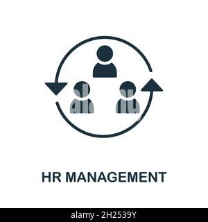 Hr Management icon. Monochrome sign from company management collection. Creative Hr Management icon illustration for web design, infographics and more Stock Vector