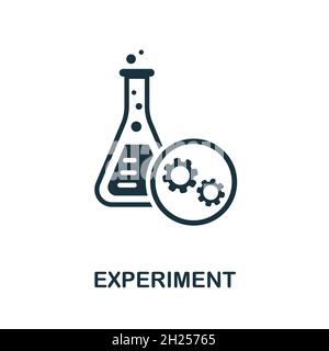 Experiment icon. Monochrome sign from school education collection ...