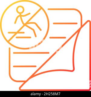 Rugs with non slip pads gradient linear vector icon Stock Vector
