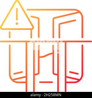 Window guards on all windows gradient linear vector icon Stock Vector