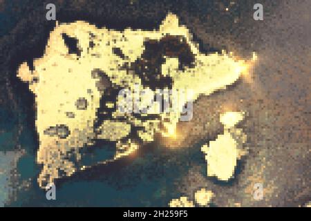 Turquoise blue and gold abstract background. Alcohol ink marble texture with glitter. Template pattern for banner, poster design. Fluid art painting Stock Vector