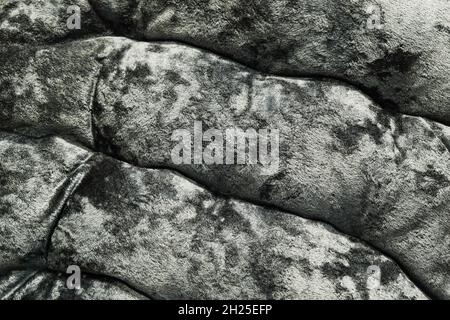 Gray corduroy or velours texture close up. Home decor and comfort concept. Stock Photo
