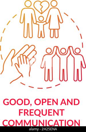 Good, open and frequent communication concept icon Stock Vector