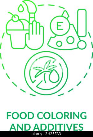 Food coloring and additives concept icon Stock Vector