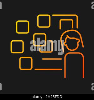 Derealization gradient vector icon for dark theme Stock Vector