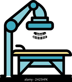 Hospital surgery light icon. Outline hospital surgery light vector icon color flat isolated Stock Vector