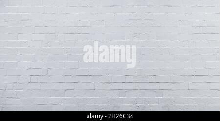 wide full-frame white stone wall background, whitewashed brick wall Stock Photo