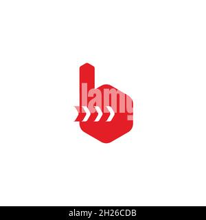 letter b simple flat arrows stripes geometric logo vector Stock Vector