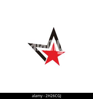 letter m star explode abstract simple logo vector Stock Vector