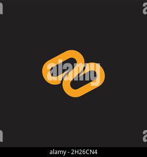 infinity clear line overlapping line logo vector Stock Vector