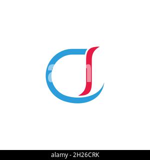 letter cs simple curves geometric line logo vector Stock Vector