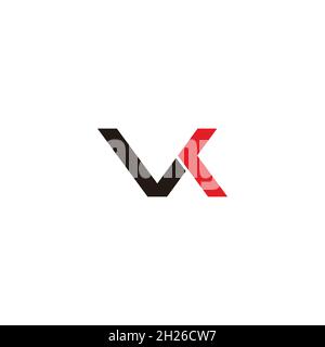 letter vk simple geometric line arrow simple logo vector Stock Vector