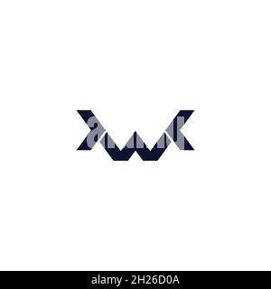 letter w arrows simple geometric line logo vector Stock Vector