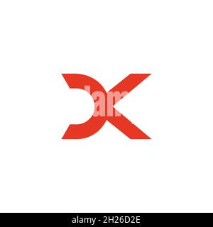 letter kc simple geometric line logo vector Stock Vector