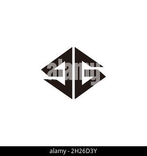 letter eg simple geometric line logo vector Stock Vector