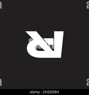 letter vd simple overlapping linked geometric logo vector Stock Vector