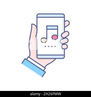 Notes Music Detailed Style Icon Vector Illustration Design Stock Vector 