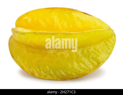 carambola starfruit path isolated on white Stock Photo