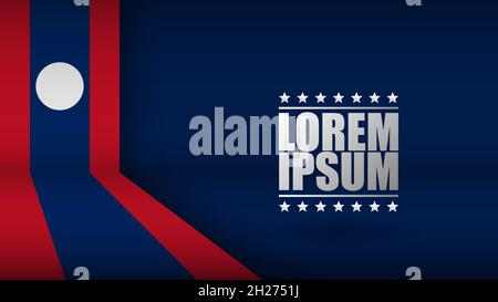 EPS10 Vector Patriotic Background with the colors of the flag of Laos. An element of impact for the use you want to make of it. Stock Vector