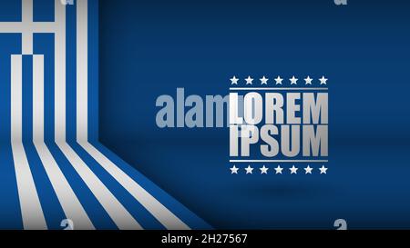 EPS10 Vector Patriotic Background with the colors of the flag of Greece. An element of impact for the use you want to make of it. Stock Vector