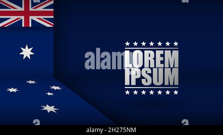 EPS10 Vector Patriotic Background with the colors of the flag of Australia. An element of impact for the use you want to make of it. Stock Vector