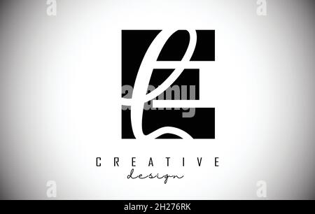 Letters EL Logo with a minimalist design. Letters E and L with geometric and handwritten typography. Creative Vector Illustration. Stock Vector