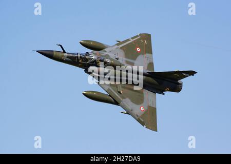 Ostrava, Czech Republic - September 22, 2012: Military fighter jet plane at air base. Air force flight operation. Aviation and aircraft. Air defense. Stock Photo