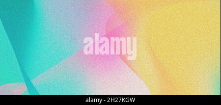 Colourful 80s, 90s style background banner with a noisy gradient texture Stock Photo