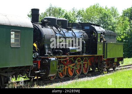 In Ampflwang befindet sich Österreichs größtes Eisenbahn- und Bergbaumuseum, der 'Lokpark Ampflwang“, mit über 100 historischen, zum Teil betriebsfähi Stock Photo