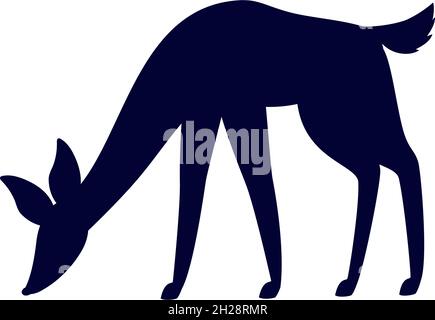 pretty deer silhoutte Stock Vector