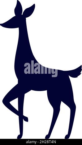 nice deer silhoutte Stock Vector