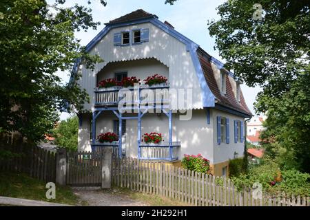 Das Münter-Haus in Murnau am Staffelsee war von 1909 bis 1914 (mit Wassily Kandinsky) und ab 1931 (mit Johannes Eichner) bis zu ihrem Tode das Zuhause Stock Photo