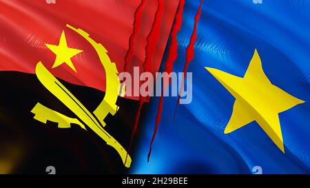 DR Congo Flag Cloth Wave Banner in the Corner with Bump and Plain Texture,  Isolated, 3D Rendering 22998224 PNG