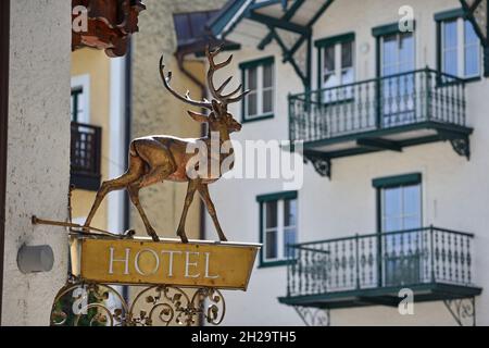 Sankt Wolfgang am Wolfgangsee, Bezirk Gmunden, Salzkammergut, Oberösterreich, Österreich, Europa - Sankt Wolfgang on Lake Wolfgangsee, Gmunden distric Stock Photo