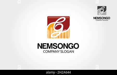 Enem Songo Vector Logo Template. Creative letter logo square. Stock Vector