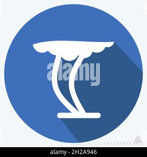 Icon Tornado - Long Shadow Style - Simple illustration, Editable stroke, Design template vector, Good for prints, posters, advertisements, announcemen Stock Vector