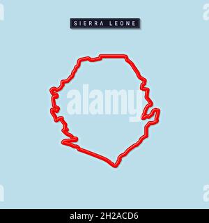 Sierra Leone map. Blank vector map of the Country with regions. Borders ...
