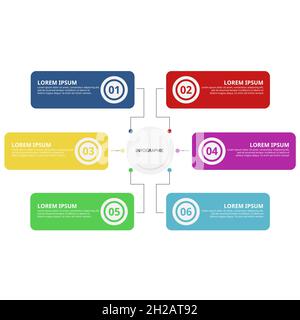 Illustration vector design of infographic flow chart Stock Vector