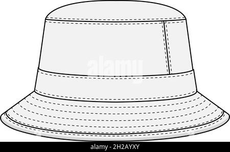 Bucket hat template vector illustration Stock Vector Image & Art - Alamy