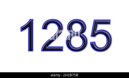 blue-1285-number-3d-effect-