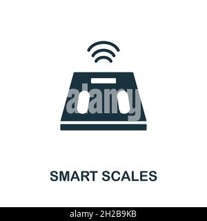 Smart Scales icon. Monochrome sign from diet collection. Creative Smart ...