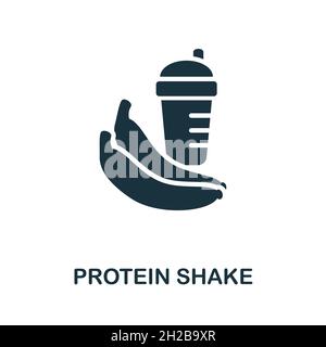 Protein Shake icon. Monochrome sign from diet collection. Creative Protein Shake icon illustration for web design, infographics and more Stock Vector