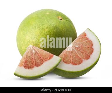 Pummelo or pomelo isolated on white background Stock Photo
