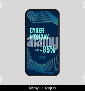Cyber Monday flash sale two days only. Vector illustration Stock Vector