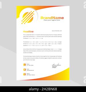 letterhead template design Stock Vector