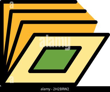 Advertising catalog icon. Outline advertising catalog vector icon color flat isolated Stock Vector